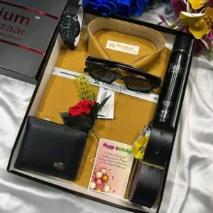 এক্সক্লুসিভ জেন্টস শার্ট কম্বো গিফট বক্স